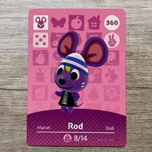 Genuine Animal Crossing Amiibo Card Rod